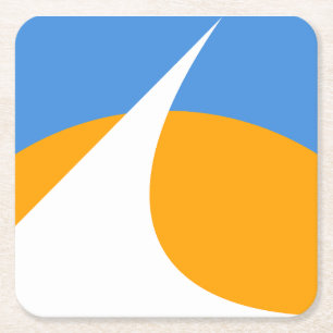 Dessous-de-verre Carré En Papier Drapeau de Redding, Californie