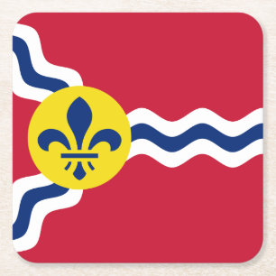 Dessous-de-verre Carré En Papier Drapeau de Saint-Louis, Missouri