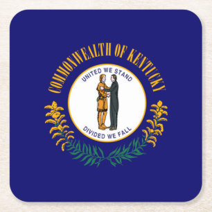 Dessous-de-verre Carré En Papier Drapeau d'État du Kentucky