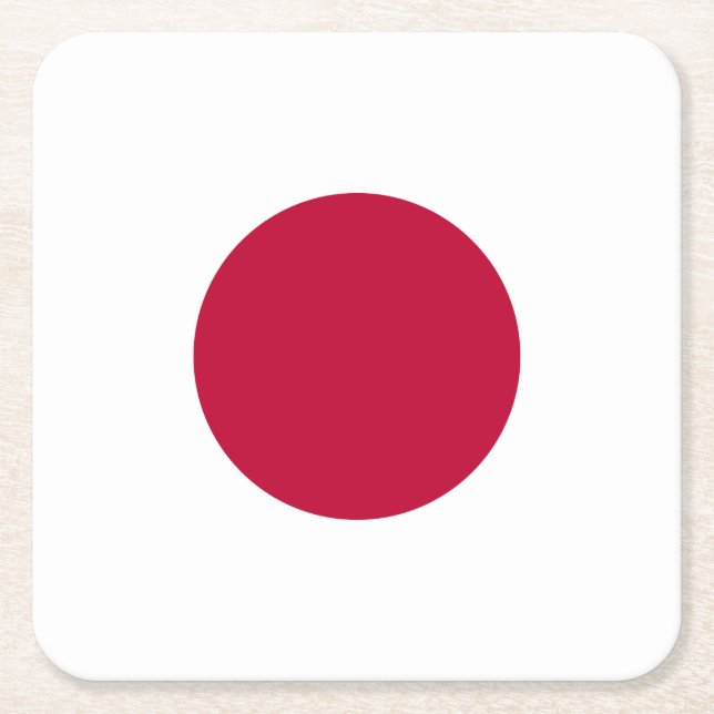 Dessous-de-verre Carré En Papier Drapeau du Japon (Devant)