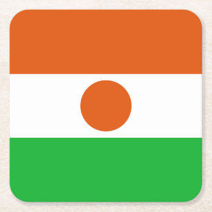 Dessous-de-verre Carré En Papier Drapeau du Niger