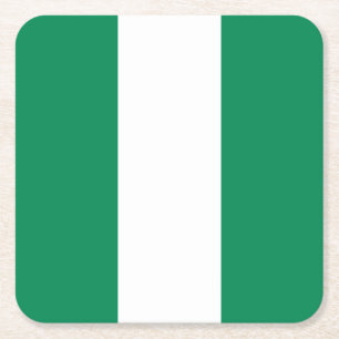 Dessous-de-verre Carré En Papier Drapeau du Nigeria