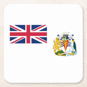 Dessous-de-verre Carré En Papier Drapeau du Territoire antarctique britannique