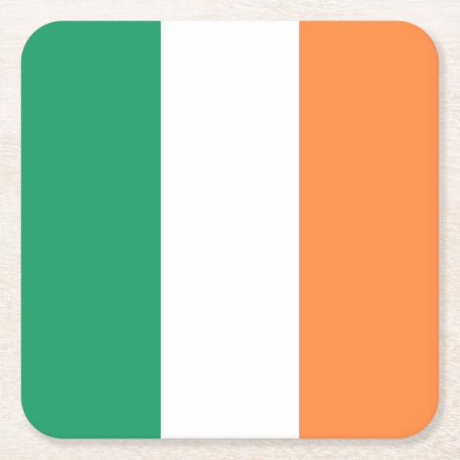 Dessous-de-verre Carré En Papier Drapeau irlandais (Devant)