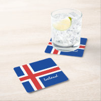 Drapeau islandais & fans de vacances/sports island