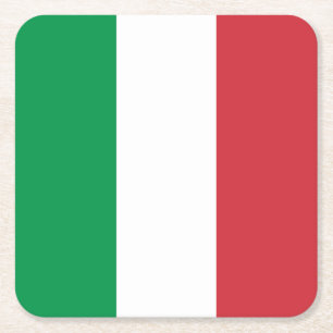 Dessous-de-verre Carré En Papier Drapeau Italie