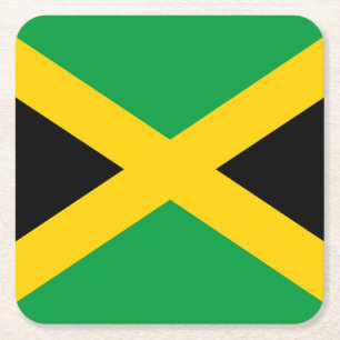 Dessous-de-verre Carré En Papier Drapeau jamaïcain