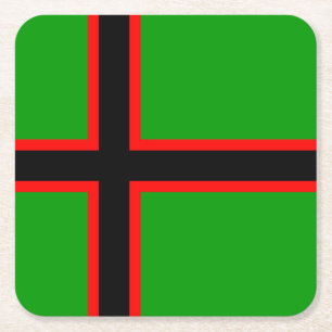 Dessous-de-verre Carré En Papier Drapeau national de Karelia