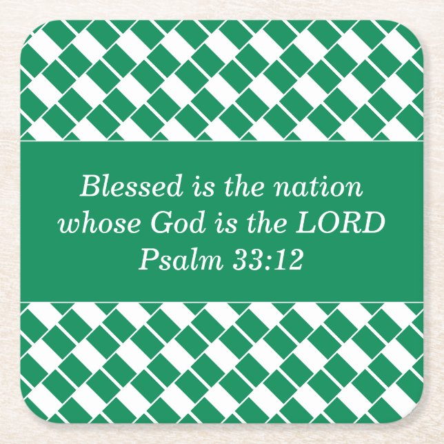 Dessous-de-verre Carré En Papier DRAPEAU NIGERIA élégant (Devant)