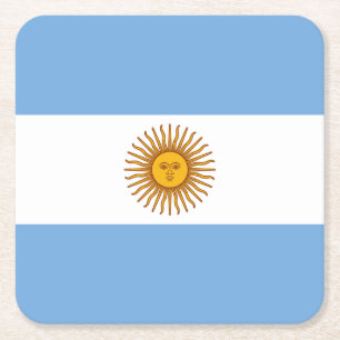 Dessous-de-verre Carré En Papier Drapeau patriotique argentin
