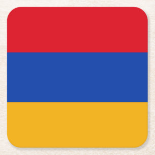 Dessous-de-verre Carré En Papier Drapeau patriotique arménien
