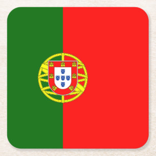 Dessous-de-verre Carré En Papier Drapeau portugais des dessous de verre de boissons
