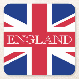 Dessous-de-verre Carré En Papier Drapeau Union Jack Angleterre côte