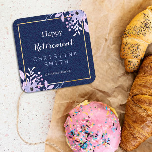 Dessous-de-verre Carré En Papier Dreamy Lilac Pastel Aquarelle Parti de retraite