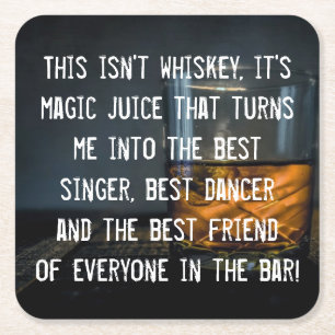 Dessous-de-verre Carré En Papier Drôle Whiskey Drinkers Slogan