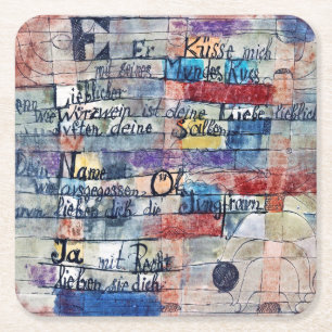 Dessous-de-verre Carré En Papier Du chant des chansons, Klee