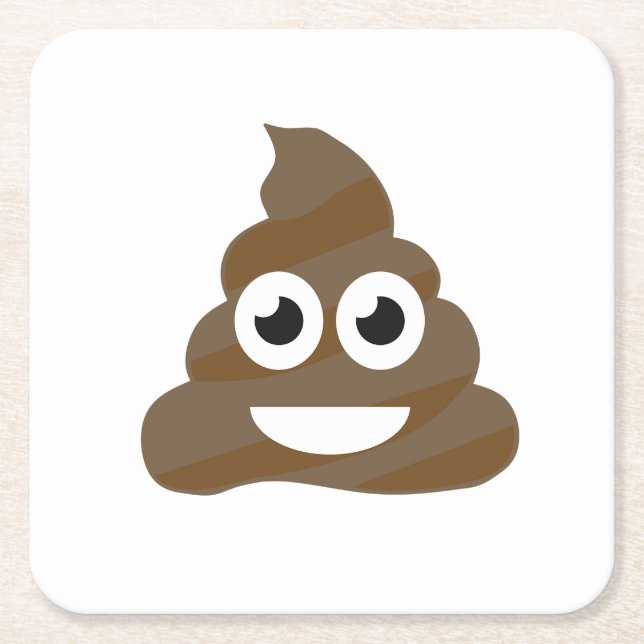 Dessous-de-verre Carré En Papier Dunette mignonne drôle Emoji (Devant)