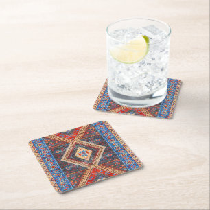 Dessous-de-verre Carré En Papier Echos du désert : Patrimoine boho du sud-ouest
