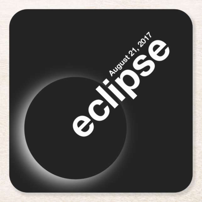 Dessous-de-verre Carré En Papier éclipse 2017 (Devant)