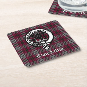 Dessous-de-verre Carré En Papier Écosse Clan Little Crest Badge et Tartan Custom