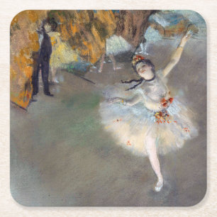 Dessous-de-verre Carré En Papier Edgar Degas - L'Étoile / Danseur sur scène
