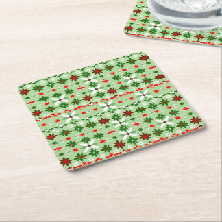 Dessous-de-verre Carré En Papier Édition de Noël 4 de Fair Isle scandinave