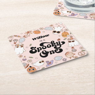 Dessous-de-verre Carré En Papier Éffrayant Un Halloween Super 1er anniversaire