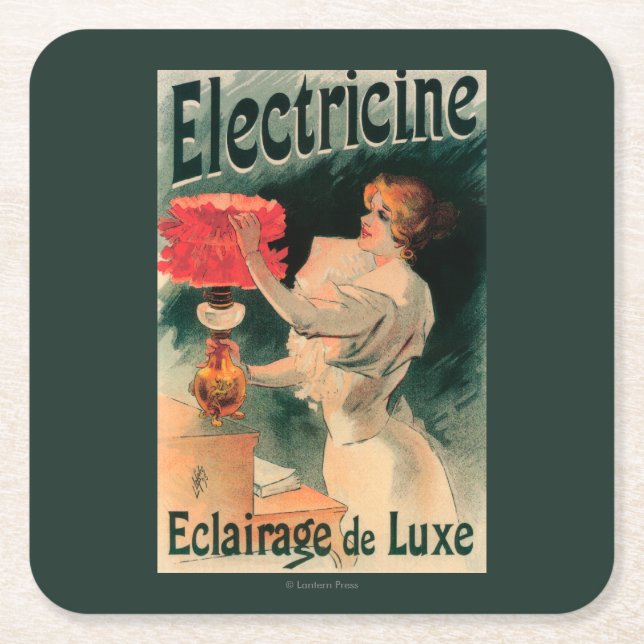 Dessous-de-verre Carré En Papier Electricine PosterFrance promotionnel (Devant)