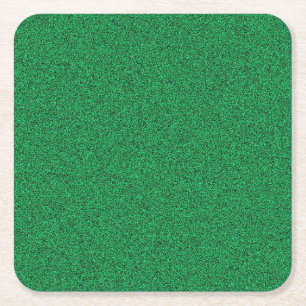 Dessous-de-verre Carré En Papier Élégant Modèle blanc couleur verte personnalisé