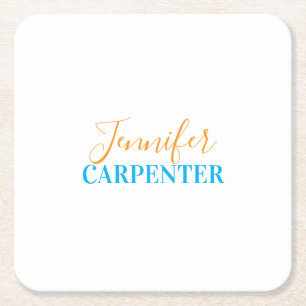 Dessous-de-verre Carré En Papier Élégant professionnel moderne minimaliste simple 