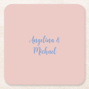 Dessous-de-verre Carré En Papier Élégant stylish tendance Unique Noms Calligraphie