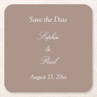 Élégant Taupe Save the Date
