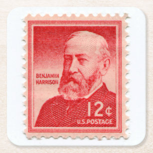 Dessous-de-verre Carré En Papier Ensemble de Dessous de verre de timbres de poste d