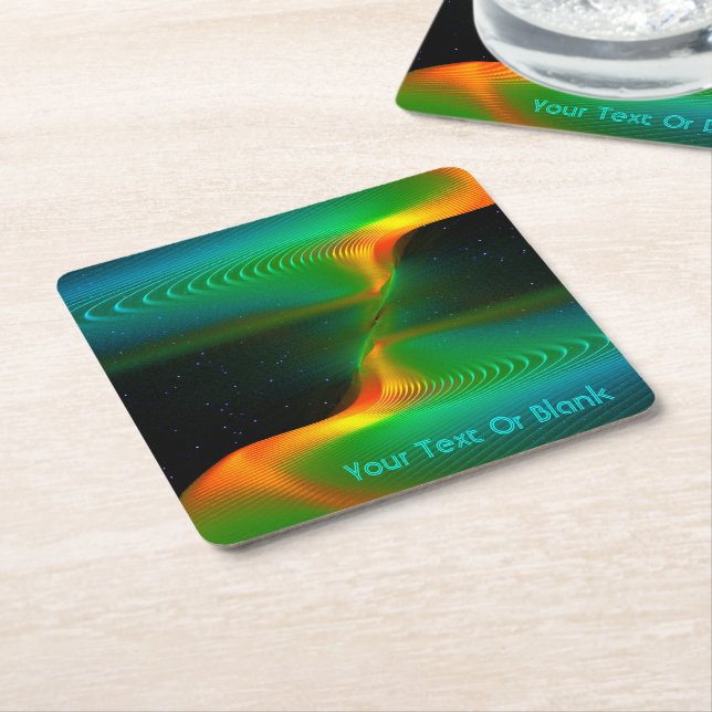 Dessous-de-verre Carré En Papier Entangage quantique (Incliné)