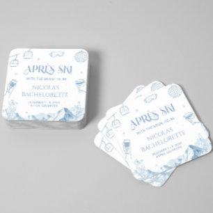 Dessous-de-verre Carré En Papier Enterrement de vie de jeune fille Après Ski Hiver 