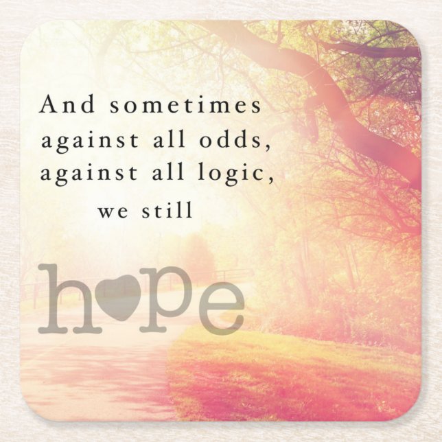 Dessous-de-verre Carré En Papier Espoir (Devant)