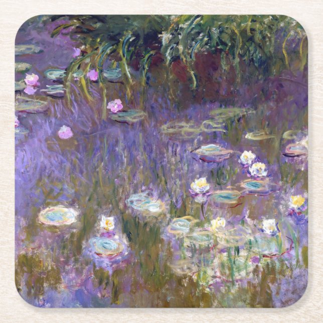 Dessous-de-verre Carré En Papier Etang Lily, Monet (Devant)