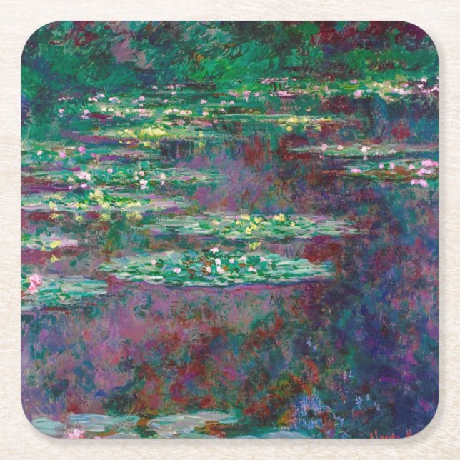 Dessous-de-verre Carré En Papier Etang Lily, Monet (Devant)