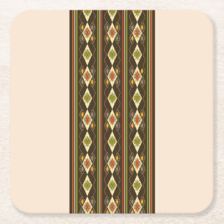 Dessous-de-verre Carré En Papier Ethiopian Tebeb Pattern