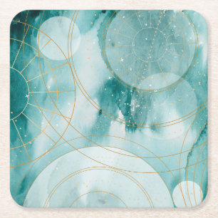 Dessous-de-verre Carré En Papier Étoiles de diplômes magiques II