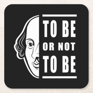 Dessous-de-verre Carré En Papier Être ou ne pas être Shakespeare Citer Thespian