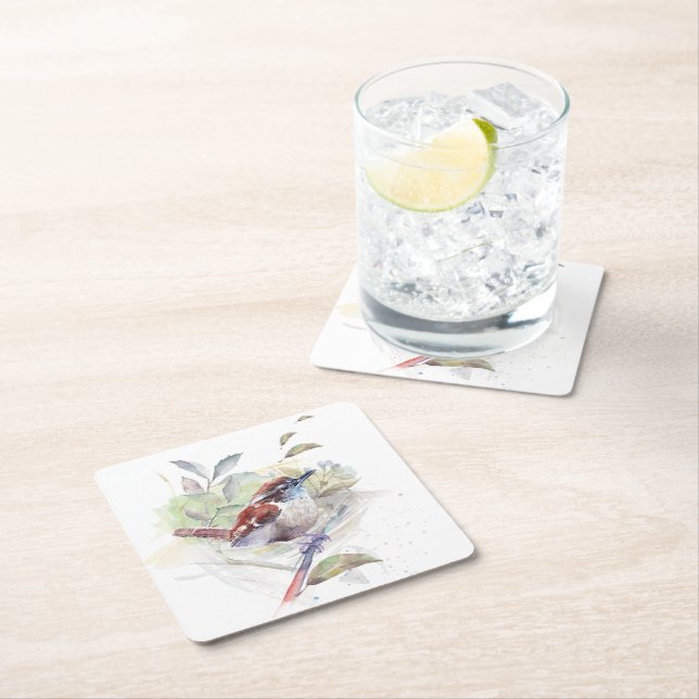 Dessous-de-verre Carré En Papier Exotic Flower  (En situation)
