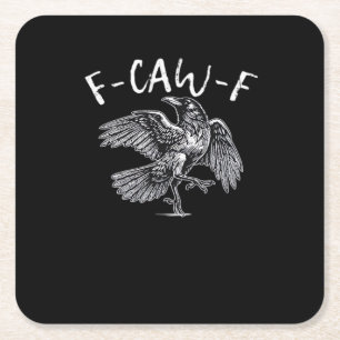 Dessous-de-verre Carré En Papier F-Caw-F Crow Retro Classique