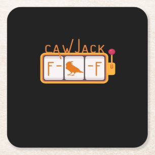 Dessous-de-verre Carré En Papier F-Caw-F Jackpot Graphique Rétro