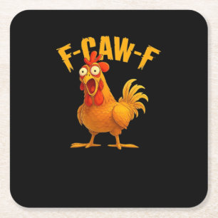 Dessous-de-verre Carré En Papier F-Caw-F-Poulet Essentiel Vintage Cool