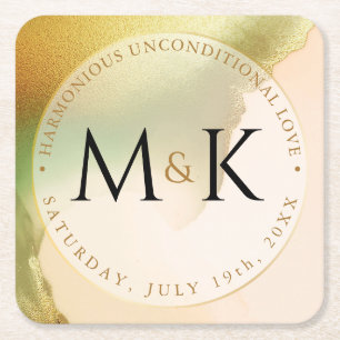 Dessous-de-verre Carré En Papier Fab Chartreuse 🤵 audacieux et élégant Mariage bud