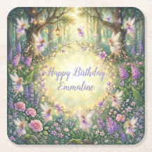 Fairy Floral Garden Purple Birthday