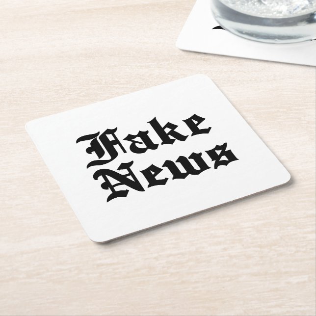Dessous-de-verre Carré En Papier Faux News (Incliné)
