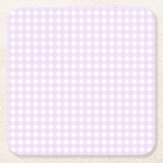 Dessous-de-verre Carré En Papier Faye et Lauren Pastel Violet Gingham