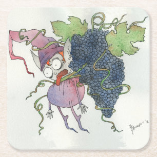 Dessous-de-verre Carré En Papier Fée des vins
